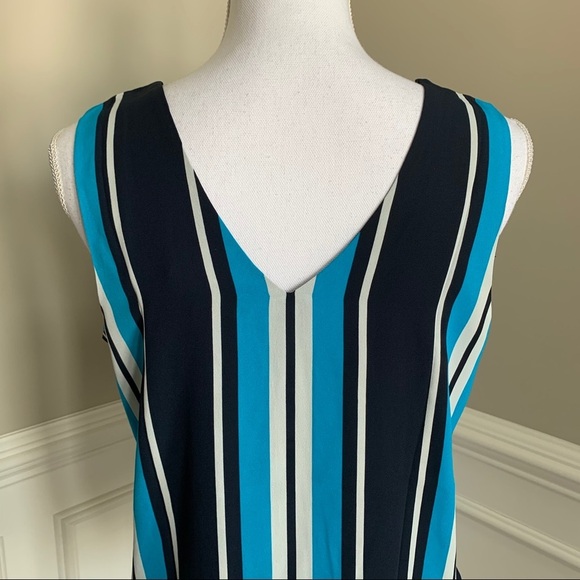 NWOT Ann Taylor V Neck Striped Shell Top Size Small - Picture 4 of 6